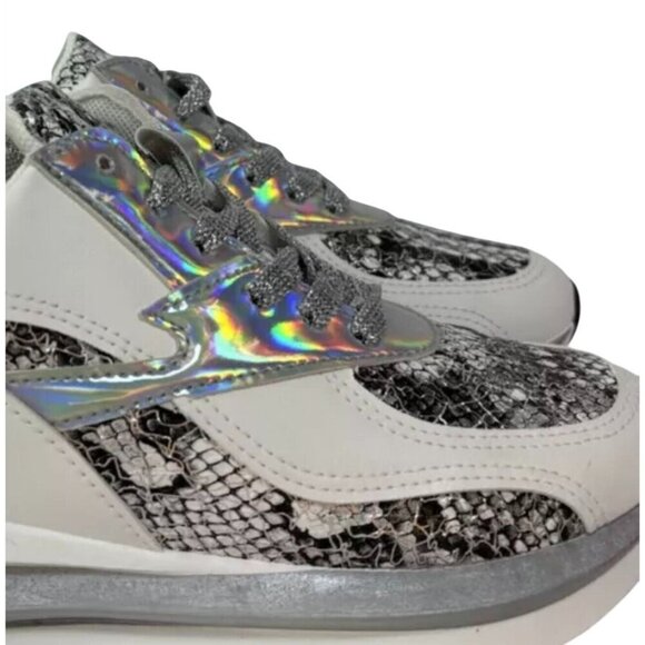 UNILADY / Franky-2 / Sneaker / Reflective & Snakeskin / Pattern Chunky Sneakers - Picture 6 of 9